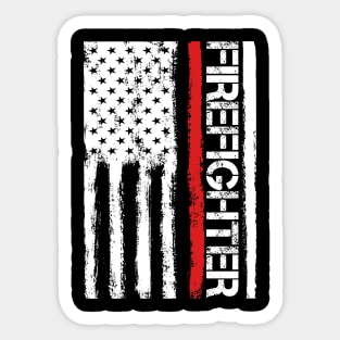 Thin Red Line - Fireman & Volunteer Firefighter Sticker